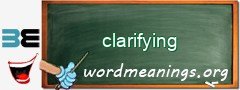WordMeaning blackboard for clarifying